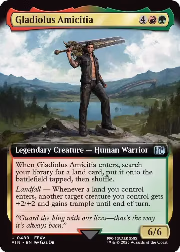 Gladiolus Amicitia (Extended Art) (489), FINAL FANTASY — Magic card price