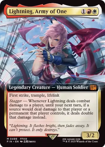 Lightning, Army of One (Extended Art) (498), FINAL FANTASY — Magic card price