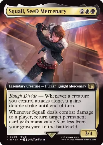 Squall, SeeD Mercenary (Extended Art) (509), FINAL FANTASY — Magic card price