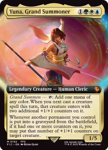 Yuna, Grand Summoner (Extended Art) (192), Commander: FINAL FANTASY — Magic card price