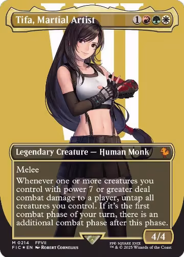 Tifa, Martial Artist (Borderless) (Surge Foil) (214) — card price