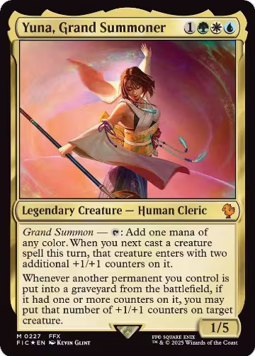 Yuna, Grand Summoner (Surge Foil) (227), Commander: FINAL FANTASY — Magic card price