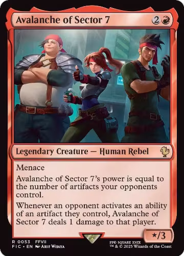 Avalanche of Sector 7 (53), Commander: FINAL FANTASY — Magic card price