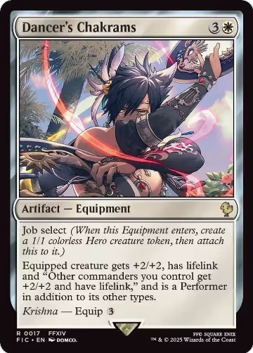 Dancer's Chakrams (17), Commander: FINAL FANTASY — Magic card price