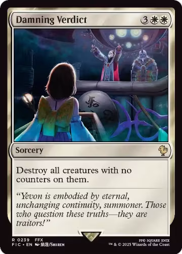 Damning Verdict (239), Commander: FINAL FANTASY — Magic card price