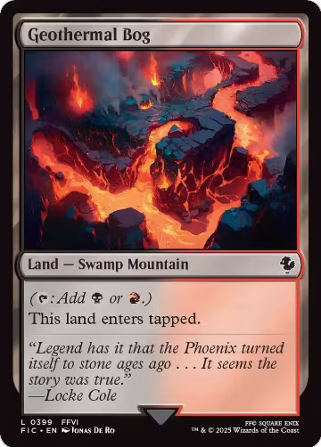 Geothermal Bog (399), Commander: FINAL FANTASY — Magic card price