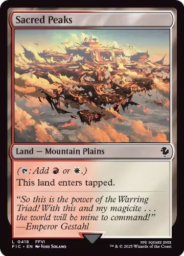 Sacred Peaks (418), Commander: FINAL FANTASY — Magic card price