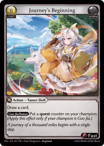 Journey's Beginning (057), Promotional Cards — Grand Archive card price