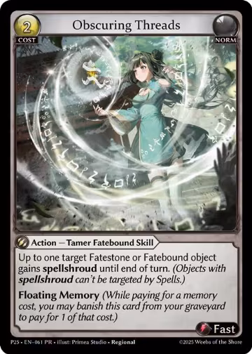 Obscuring Threads (061), Promotional Cards — Grand Archive card price