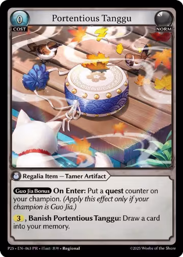 Portentous Tanggu (063), Promotional Cards — Grand Archive card price