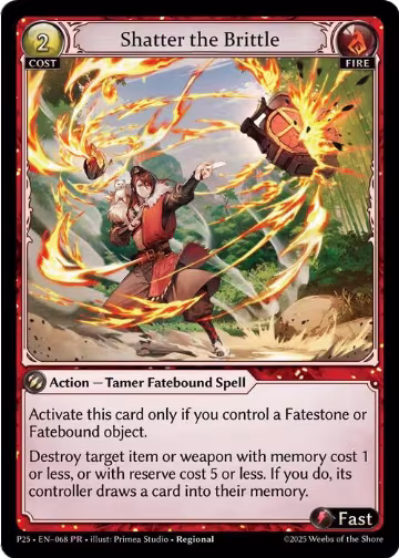 Shatter the Brittle (068), Promotional Cards — Grand Archive card price
