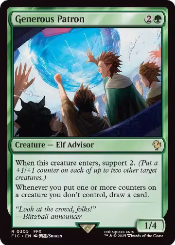 Generous Patron (305), Commander: FINAL FANTASY — Magic card price