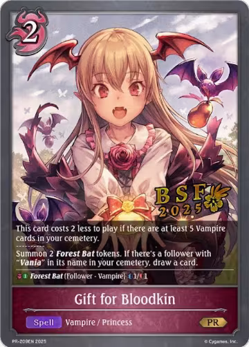 Gift for Bloodkin (PR-209EN), Shadowverse: Evolve Promo Cards — Shadowverse card price