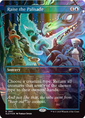 Raise the Palisade (Double Rainbow Foil) (1897), Secret Lair Drop Series — Magic card price