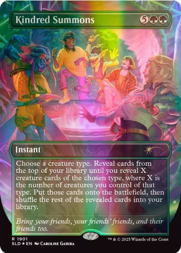 Kindred Summons (Double Rainbow Foil) (1901), Secret Lair Drop Series — Magic card price