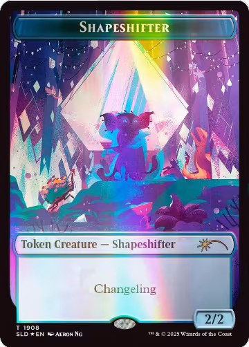 Shapeshifter Token (1908) (Double Rainbow Foil) (1908), Secret Lair Drop Series — Magic card price