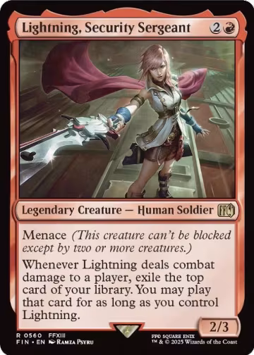 Lightning, Security Sergeant (560), FINAL FANTASY — Magic card price