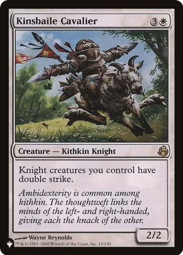 Kinsbaile Cavalier (015/150), The List Reprints — Magic card price