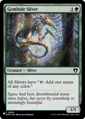 Gemhide Sliver (CMM) (896), The List Reprints — Magic card price