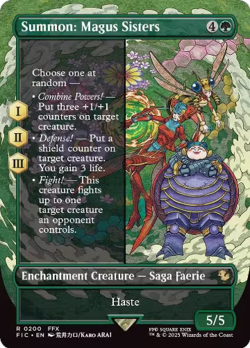 Summon: Magus Sisters (Borderless) (200), Commander: FINAL FANTASY — Magic card price