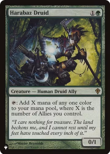 Harabaz Druid (105/145), The List Reprints — Magic card price