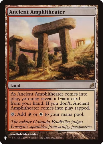 Ancient Amphitheater (266/301), The List Reprints — Magic card price