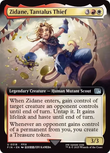 Zidane, Tantalus Thief (Extended Art) (518), FINAL FANTASY — Magic card price