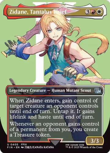 Zidane, Tantalus Thief (Borderless) (405), FINAL FANTASY — Magic card price