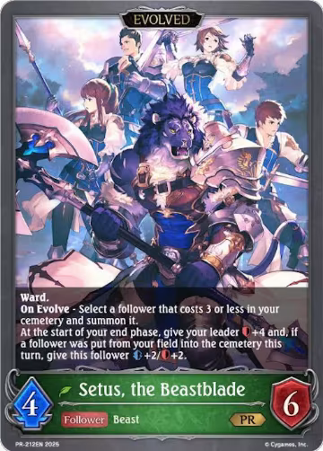 Setus, the Beastblade (Evolved) (PR-212EN), Shadowverse: Evolve Promo Cards — Shadowverse card price