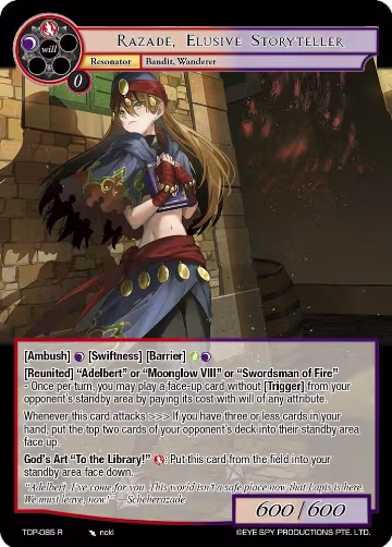 Razade, Elusive Storyteller (TOP-085 R), Ten Oaths of Protopaterpolis' War — Force of Will card price