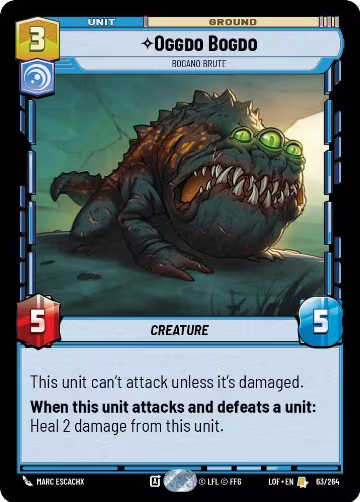 Oggdo Bogdo - Bogano Brute (063/264), Legends of the Force — Star Wars card price