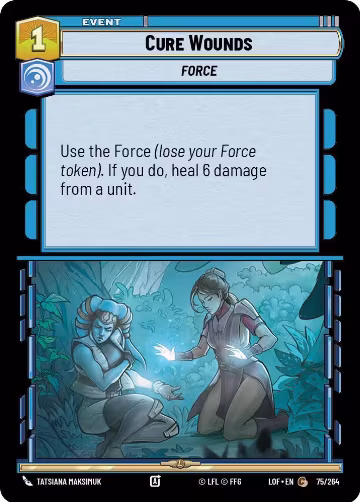 Cure Wounds (075/264), Legends of the Force — Star Wars card price