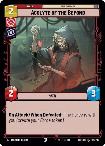Acolyte of the Beyond (129/264), Legends of the Force — Star Wars card price