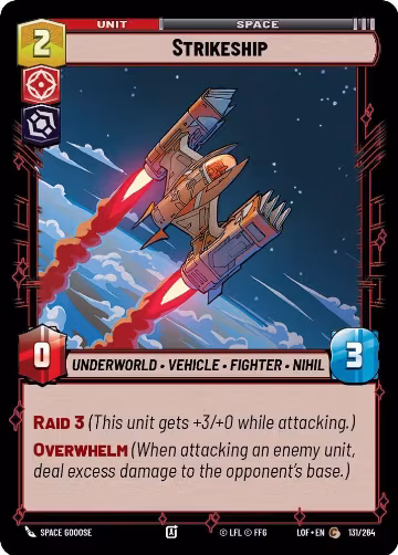 Strikeship (131/264), Legends of the Force — Star Wars card price