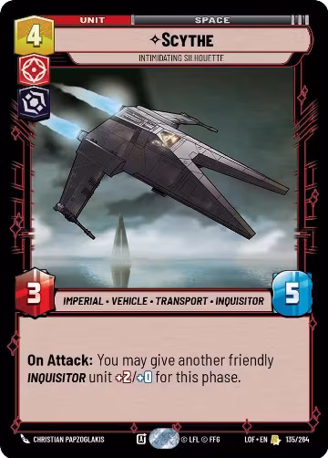 Scythe - Intimidating Silhouette (135/264), Legends of the Force — Star Wars card price