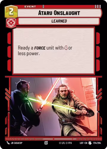 Ataru Onslaught (174/264), Legends of the Force — Star Wars card price