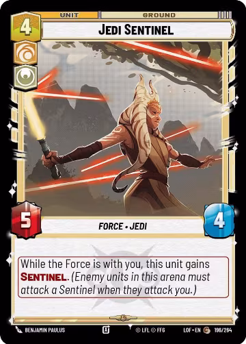 Jedi Sentinel (196/264), Legends of the Force — Star Wars card price