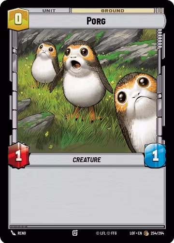 Porg (254/264), Legends of the Force — Star Wars card price