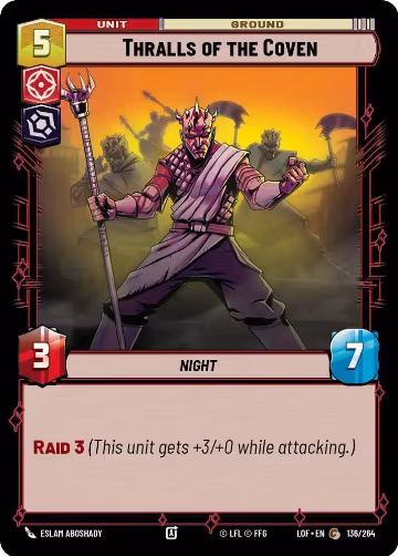 Thralls of the Coven (136/264), Legends of the Force — Star Wars card price