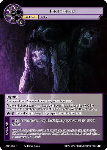 Phobophobia (TOP-052 R), Ten Oaths of Protopaterpolis' War — Force of Will card price