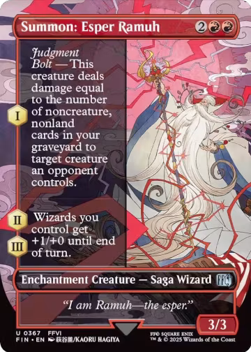Summon: Esper Ramuh (Borderless) (367), FINAL FANTASY — Magic card price