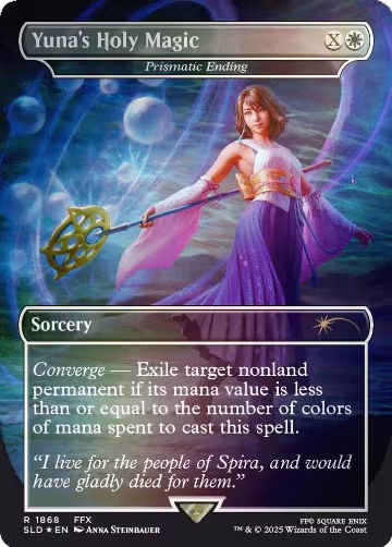 Yuna's Holy Magic - Prismatic Ending (Rainbow Foil) (1868), Secret Lair Drop Series — Magic card price