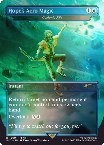 Hope's Aero Magic - Cyclonic Rift (Rainbow Foil) (1869), Secret Lair Drop Series — Magic card price