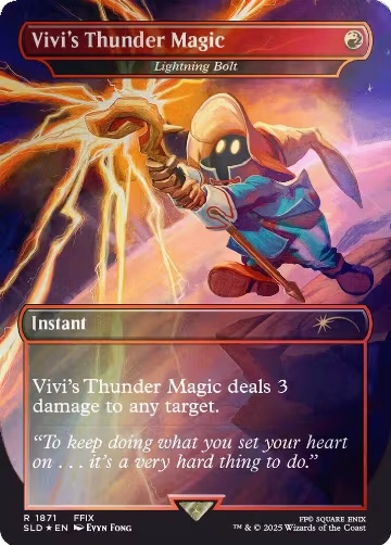 Vivi's Thunder Magic - Lightning Bolt (Rainbow Foil) (1871), Secret Lair Drop Series — Magic card price