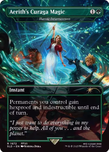Aerith's Curaga Magic - Heroic Intervention (1872), Secret Lair Drop Series — Magic card price