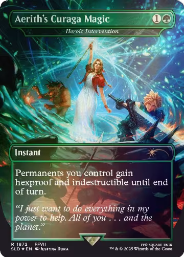 Aerith's Curaga Magic - Heroic Intervention (Rainbow Foil) (1872), Secret Lair Drop Series — Magic card price