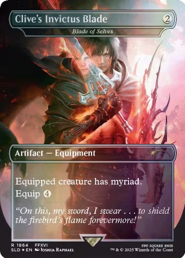 Clive's Invictus Blade - Blade of Selves (Rainbow Foil) (1864), Secret Lair Drop Series — Magic card price