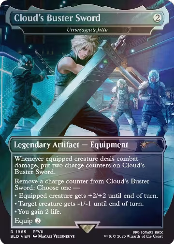 Cloud's Buster Sword - Umezawa's Jitte (Rainbow Foil) (1865), Secret Lair Drop Series — Magic card price