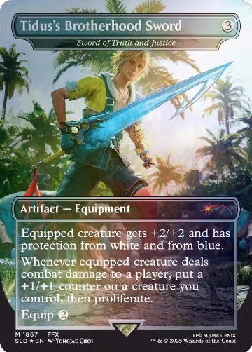 Tidus's Brotherhood Sword - Sword of Truth and Justice (Rainbow Foil) (1867), Secret Lair Drop Series — Magic card price