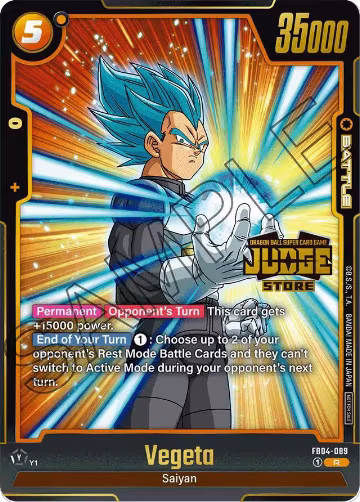 Vegeta (Judge Pack (Store Judge) 03) (FB04-089), Tournament and Championship Promos — DB Fusion card price